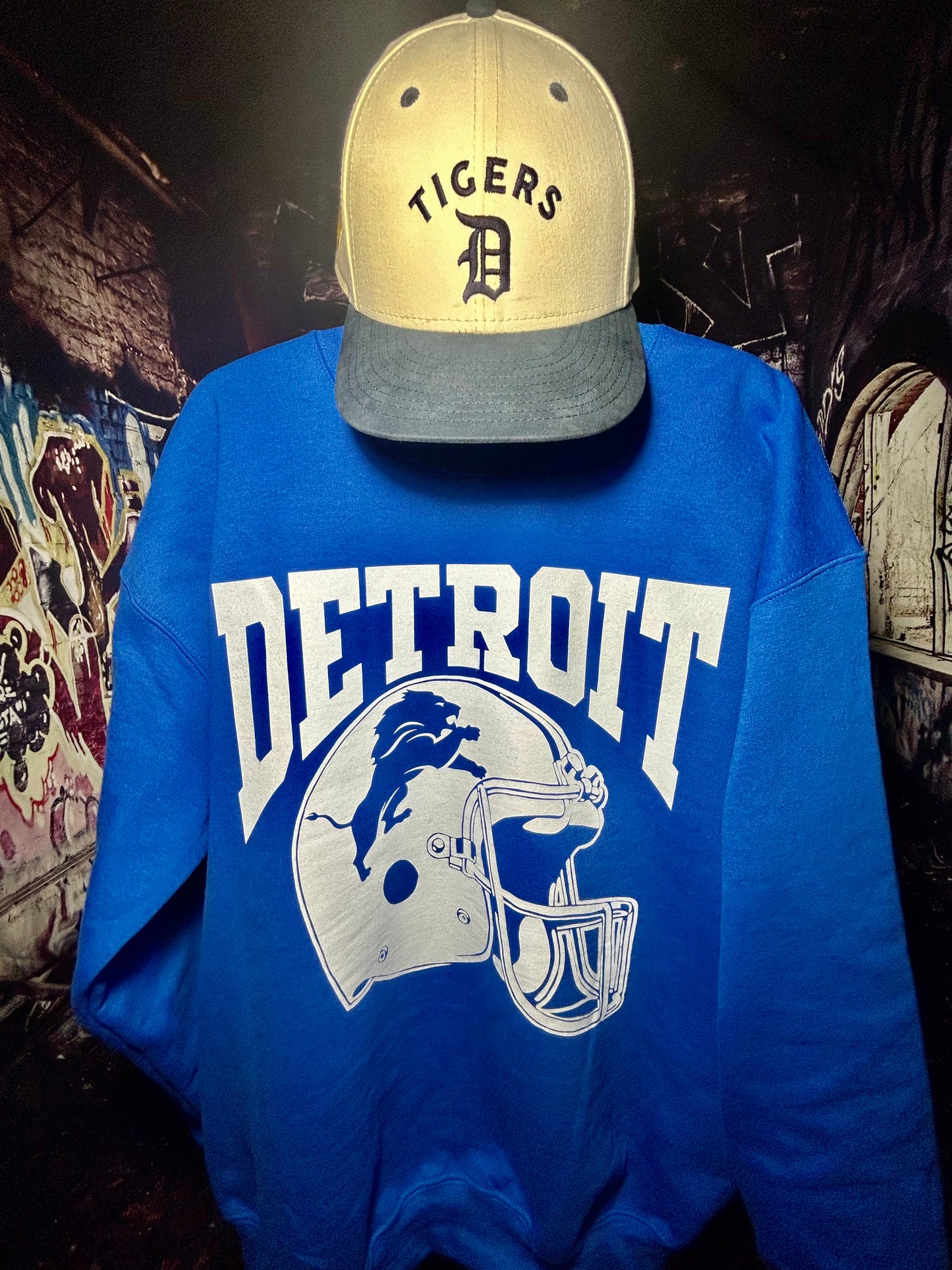 Royal Blue Lions Crewneck